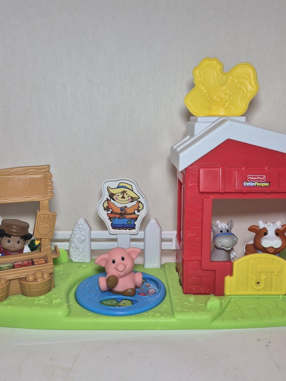 Fisher Price Little People Click N' Fun Barnyard Playset 2009 Farm With Figures